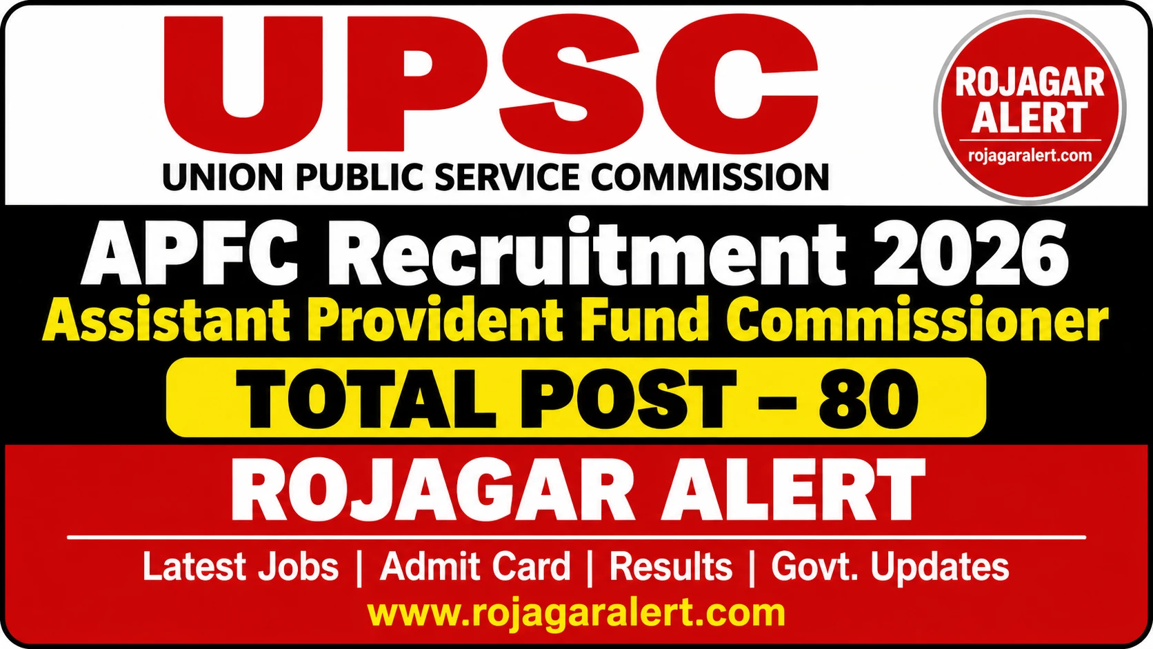 76a7a3e8 95c2 4006 a528 afde9b8597da UPSC APFC Recruitment 2026: 80 Posts, Apply Online, Eligibility & Exam Date