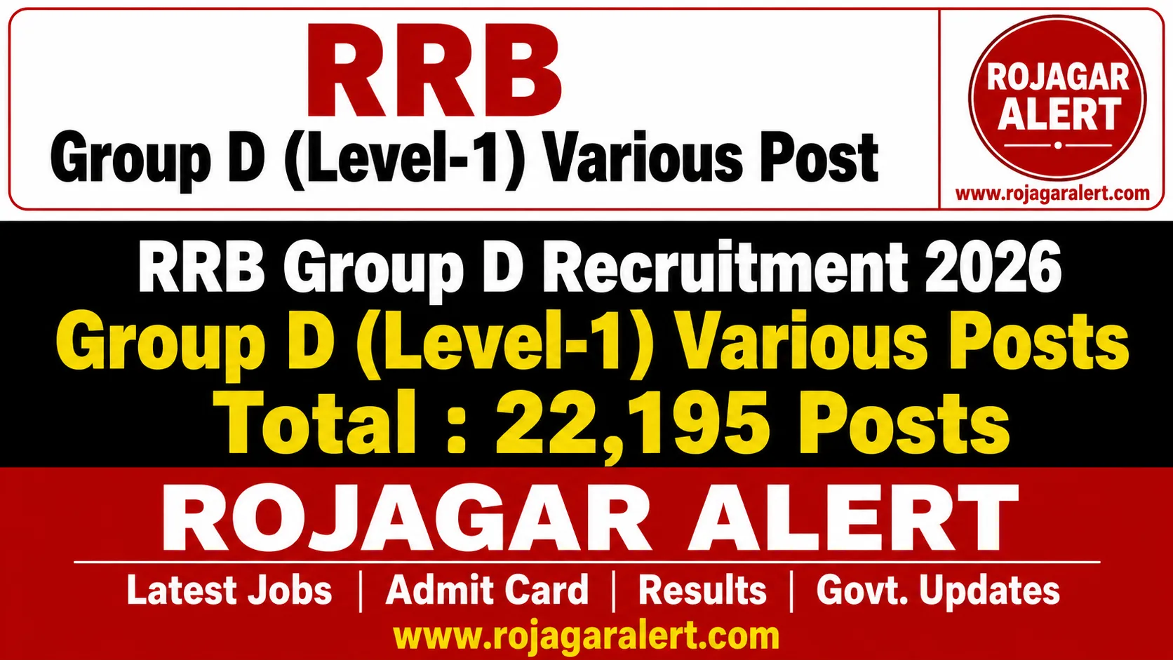 RRB Group D Admit Card 2026, Answer Key Out – CEN 09/2025, 22,195 Posts 1 RRB Group D Admit Card 2026 – Railway Group D Recruitment 22,195 Posts