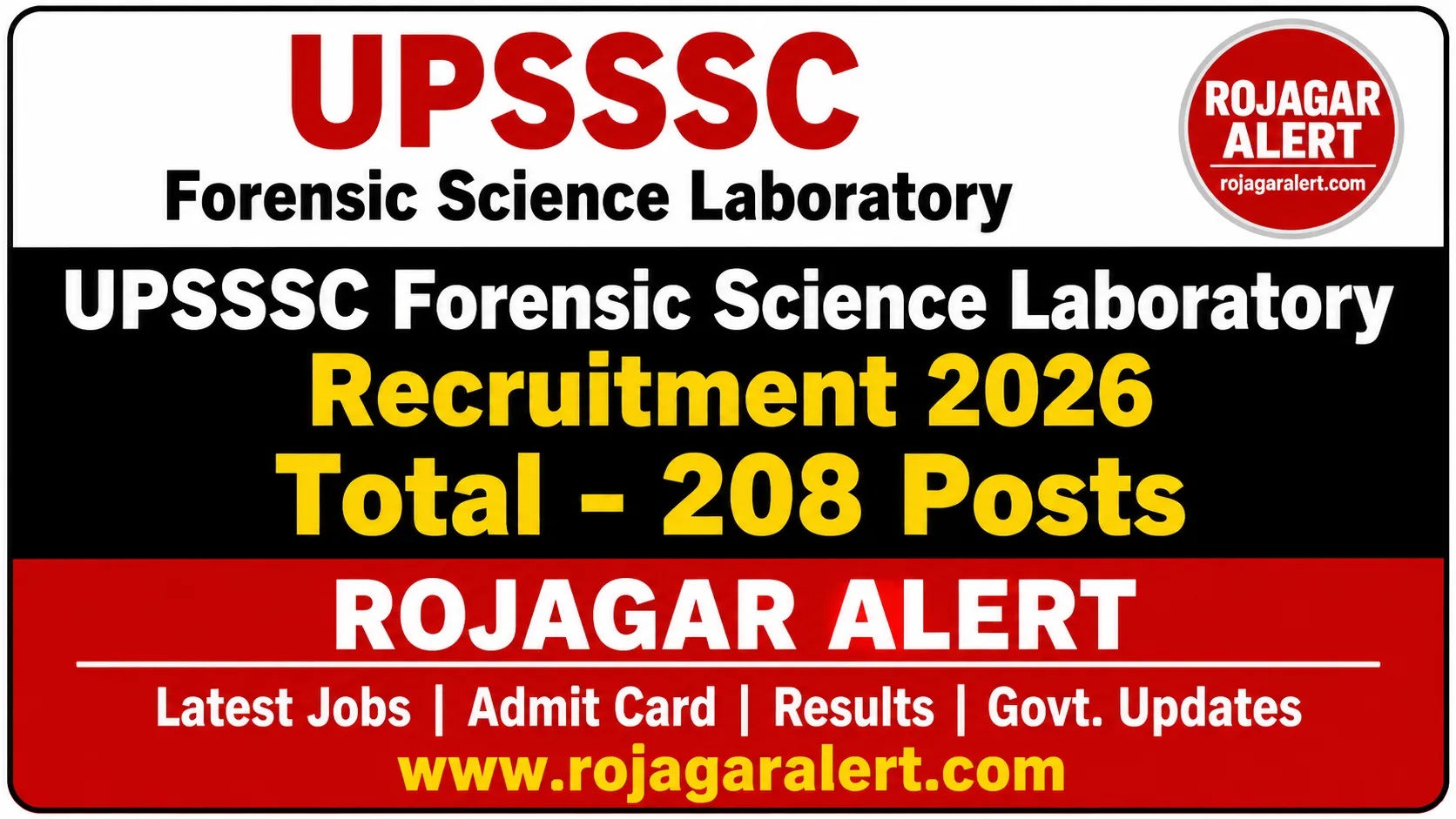 UPSSSC FSL Recruitment 2026 208 Posts