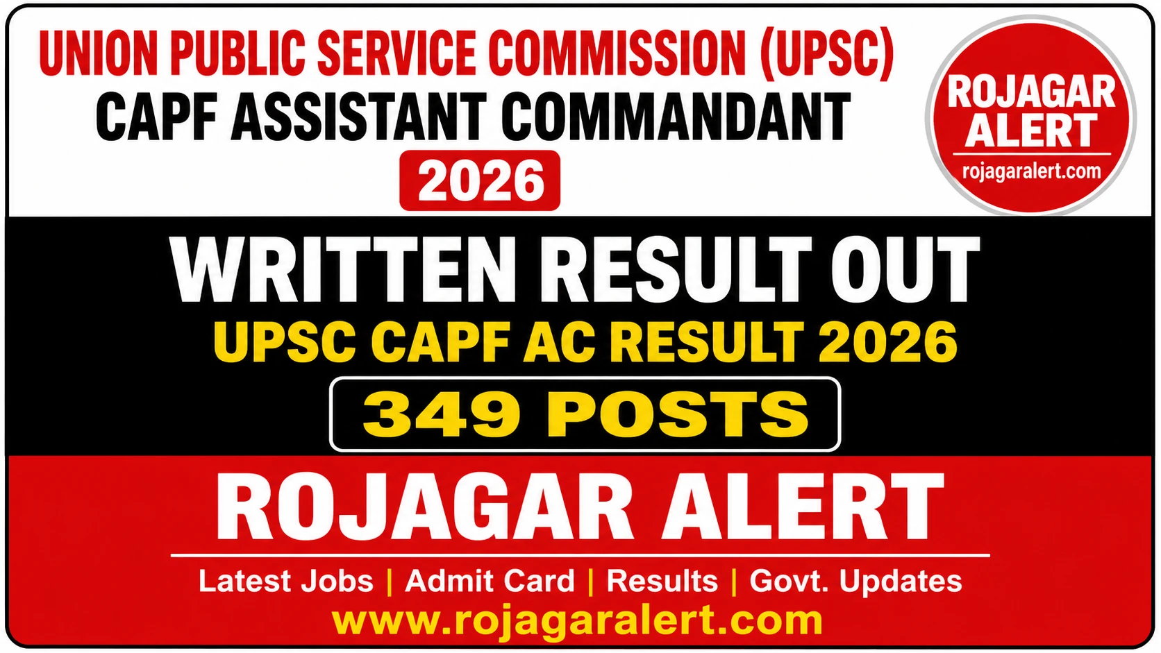 UPSC CAPF AC Result 2026 – Out, 349 Posts, Written Result Released 2 UPSC CAPF AC Result 2026 released for 349 Assistant Commandant posts