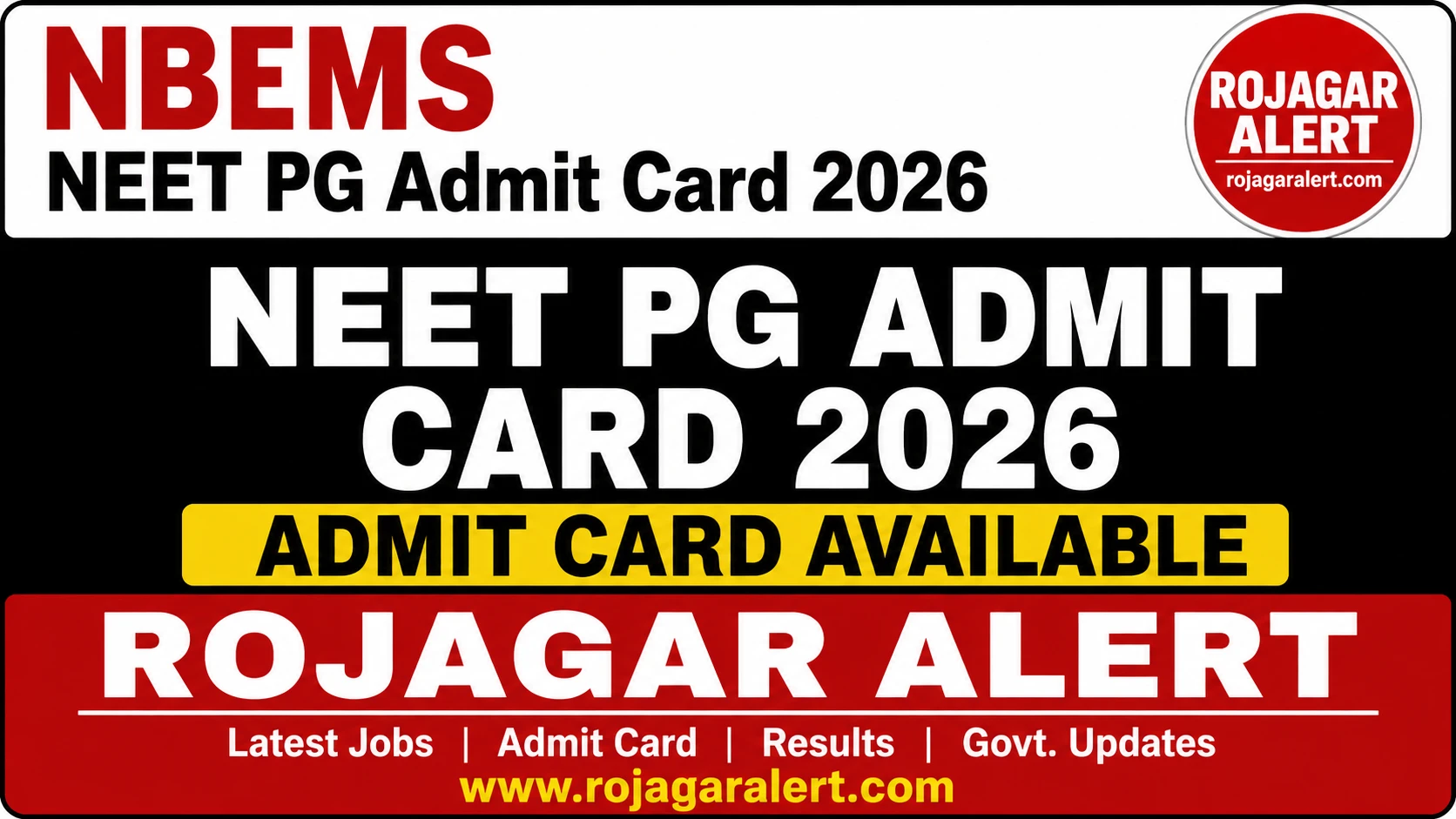 NEET PG Admit Card 2026