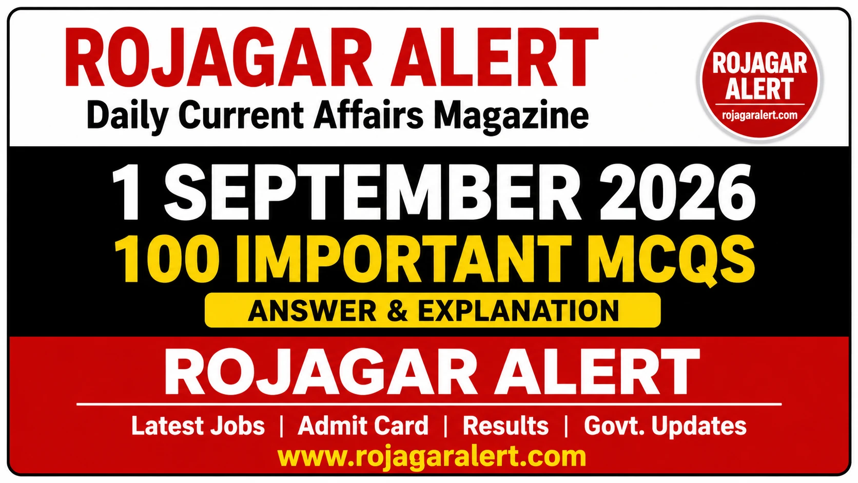 September 2026 Current Affairs