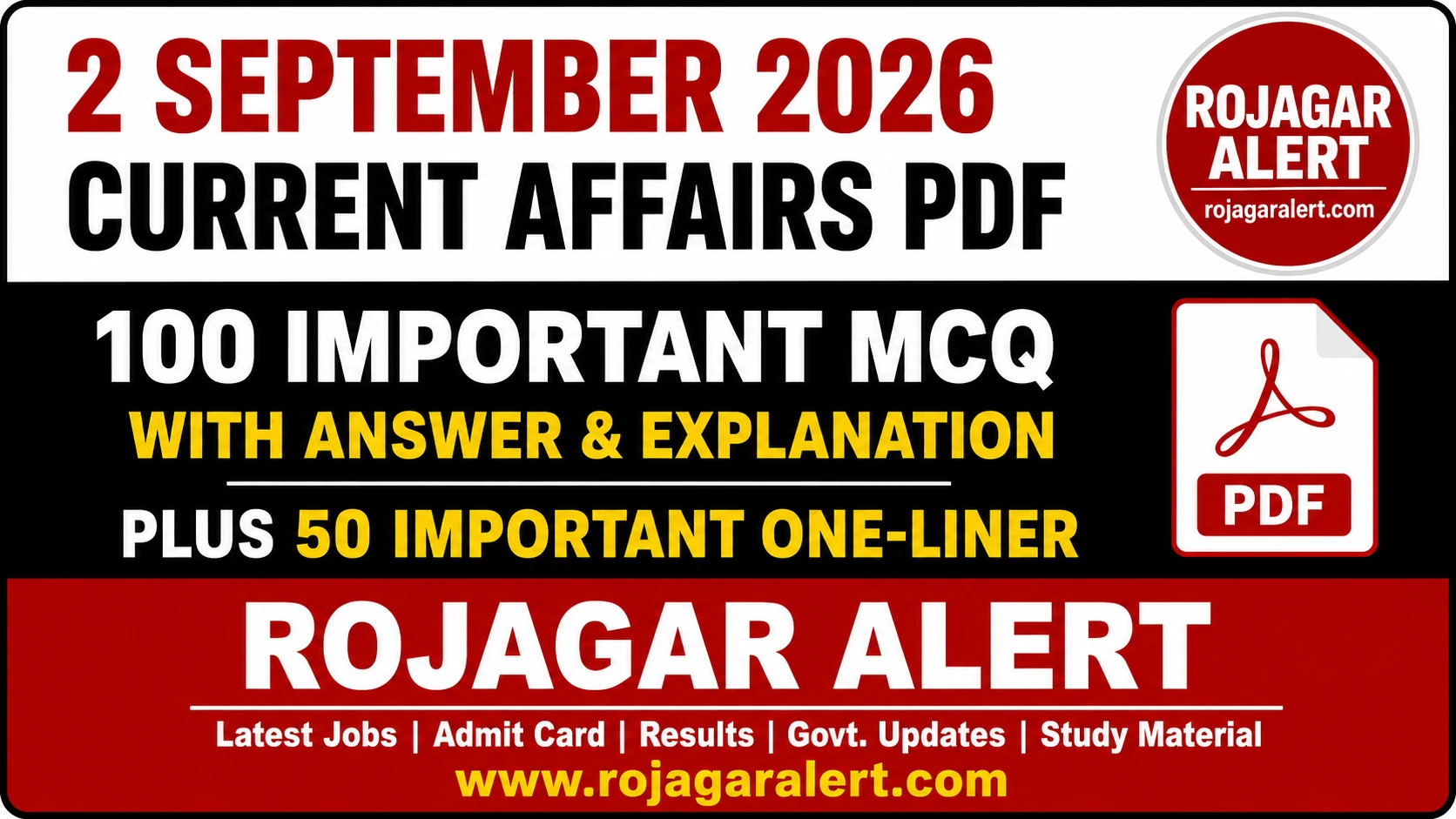 2 September 2026 Current Affairs PDF Download