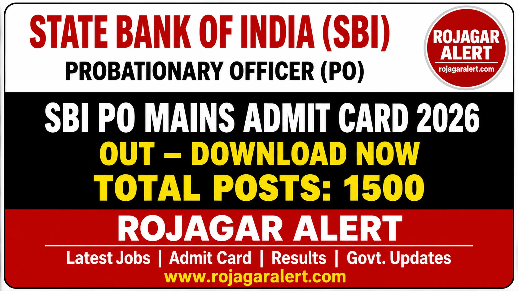 SBI PO Mains Admit Card 2026 – Out 2 SBI PO Mains Admit Card 2026 Out for 12 September Main Exam
