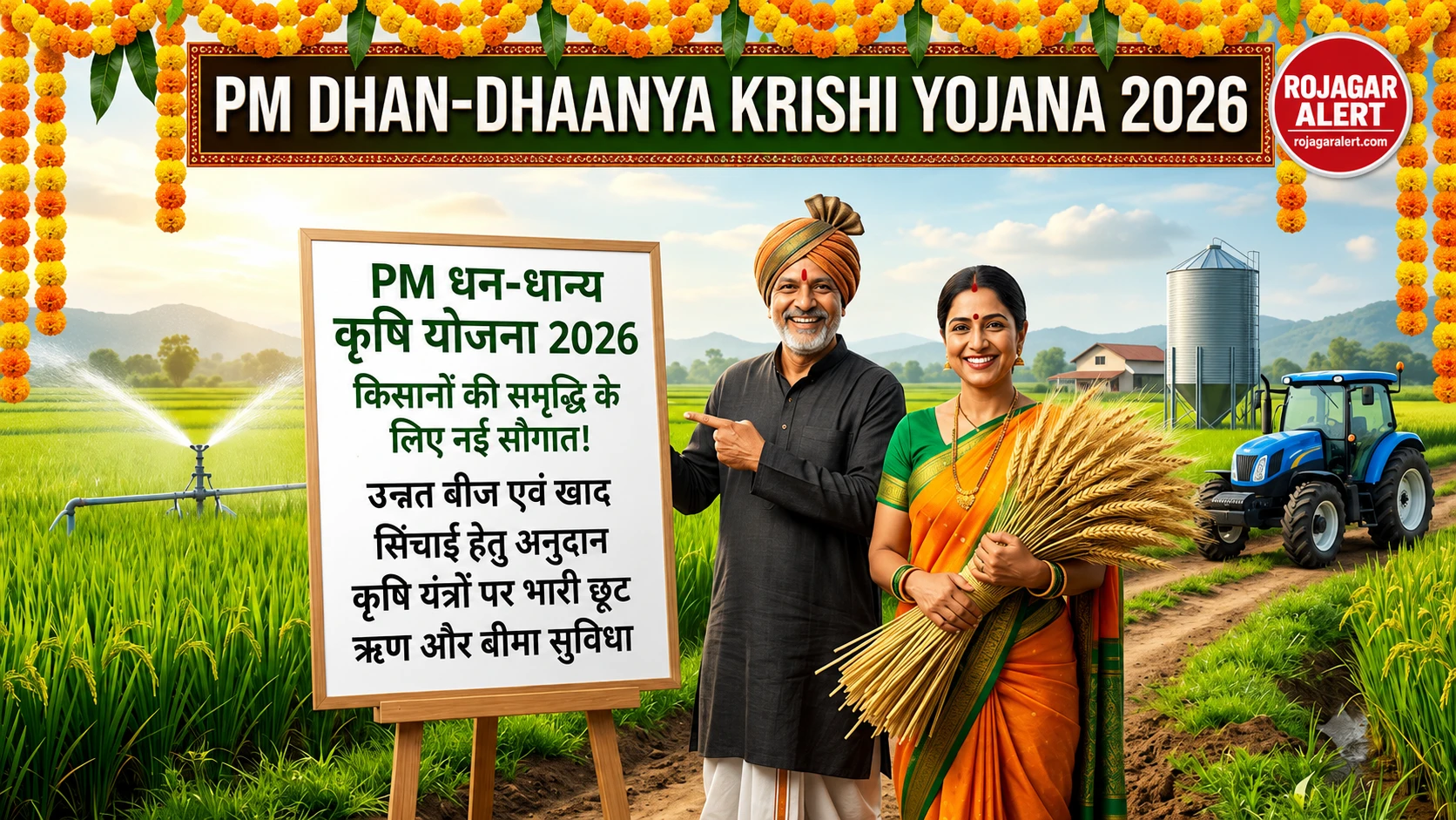 ChatGPT Image Sep 3 2026 09 44 13 AM PM Dhan-Dhaanya Krishi Yojana 2026: किसानों के लिए बड़ी खबर, जानें किसे मिलेगा लाभ और कैसे उठाएं फायदा