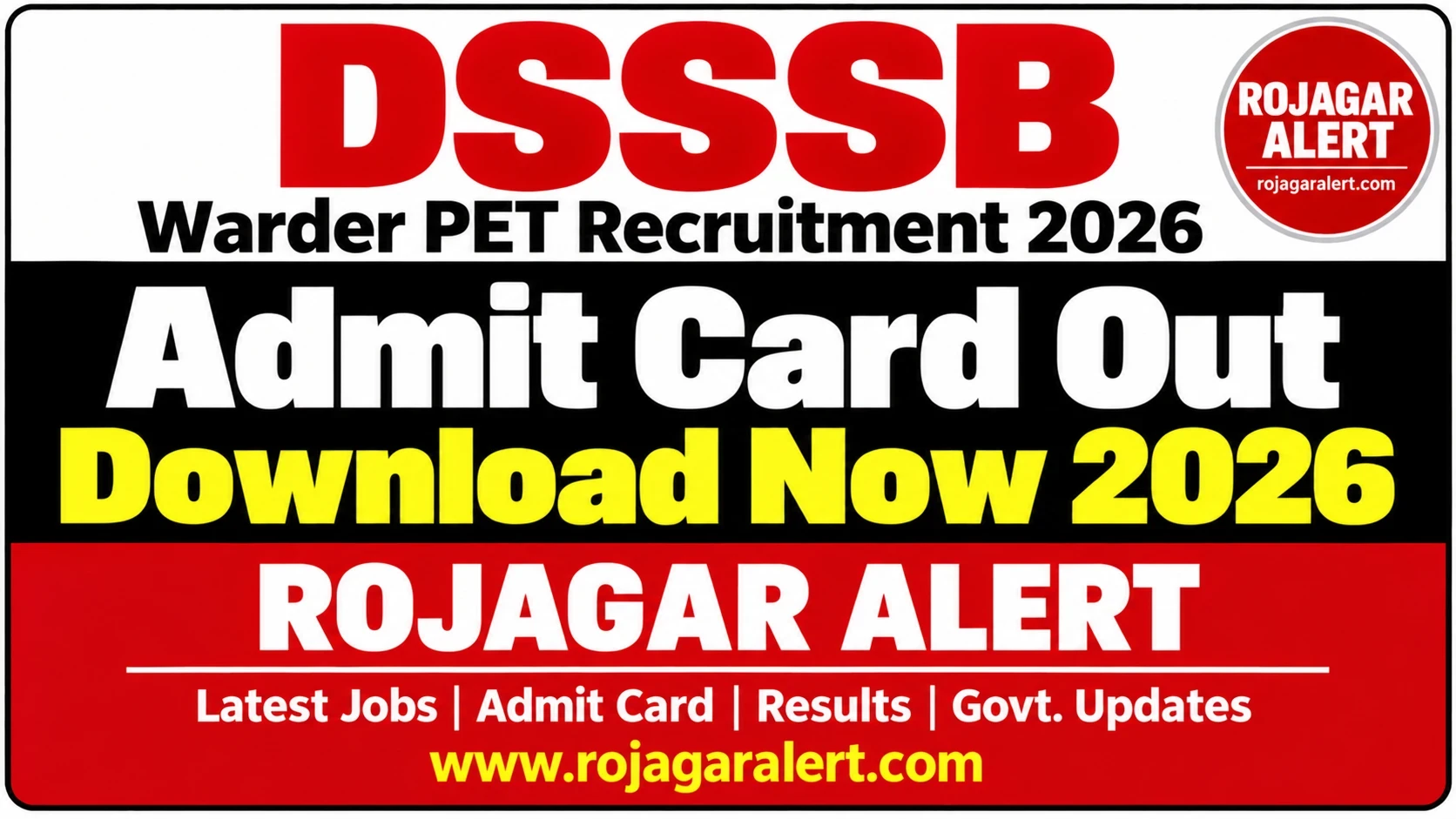 DSSSB Warder PET Admit Card 2026 Download