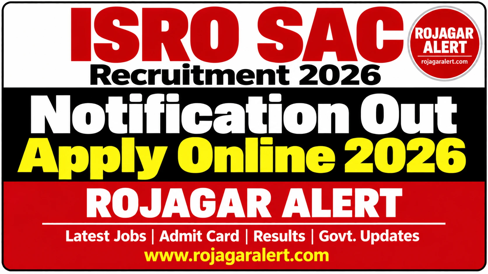 ISRO SAC Recruitment 2026 Apply Online