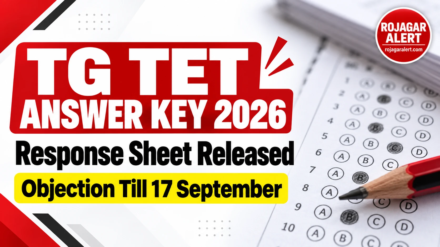 TG TET Answer Key 2026 जारी: Response Sheet डाउनलोड करें, Objection 17 सितंबर तक 1 TG TET Answer Key 2026 and Response Sheet Released